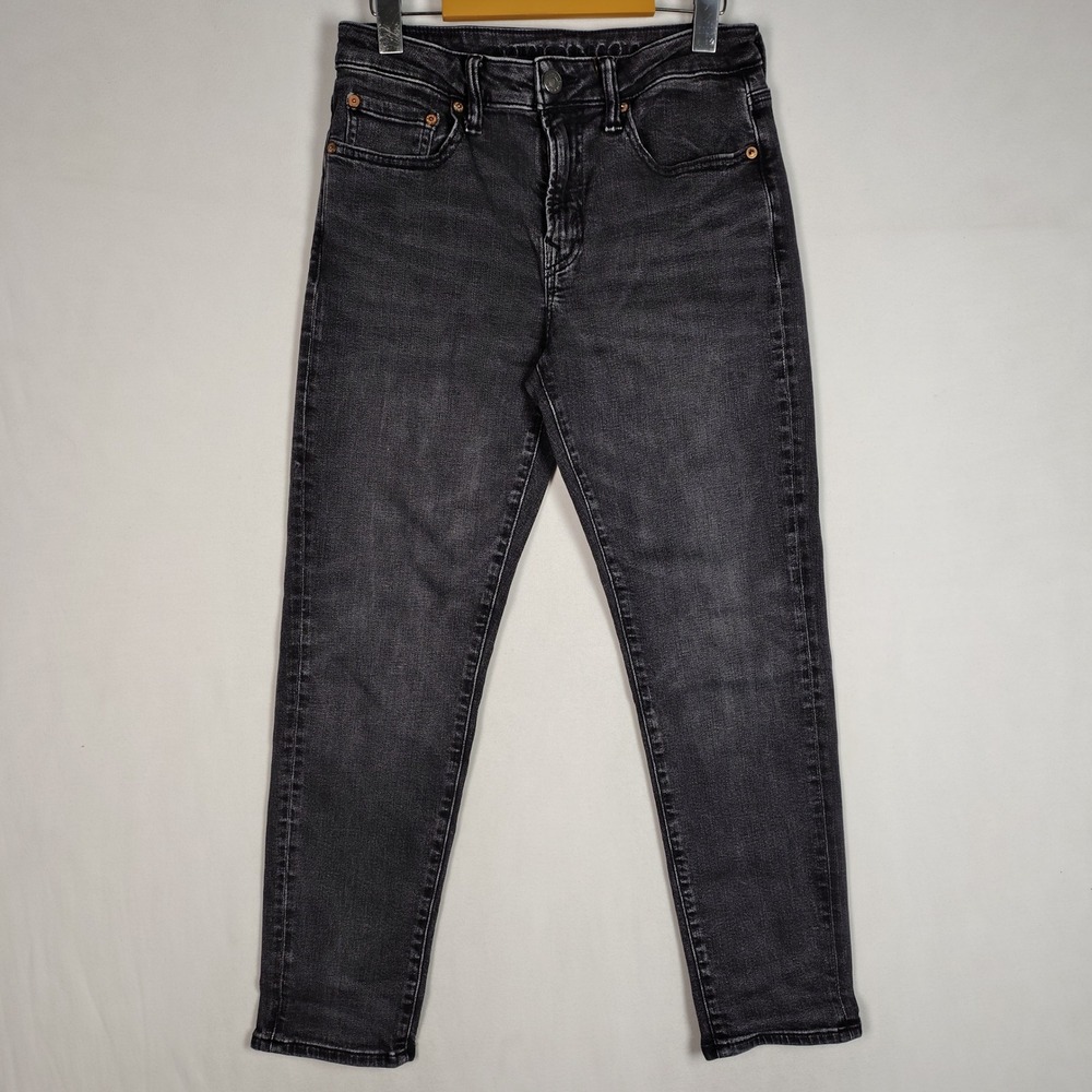 American Eagle Airflex+ Athletic Fit Black Jeans 28x28 Tapered Leg